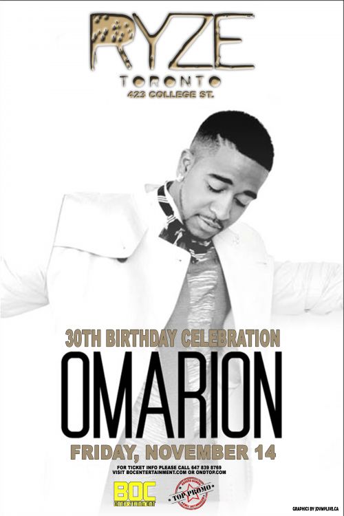 Omarion Birthday Celebration | Omarion, Toronto, ON live at Ryze