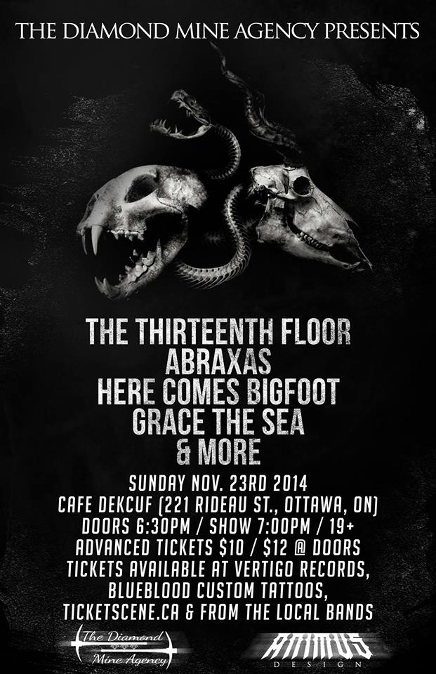 Local Show Feat The Thirteenth Floor Abraxas Here Comes Bigfoot
