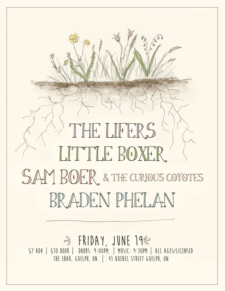 The Lifers @ eBar with Little Boxer, Sam Boer & the Curious Coyotes, and Braden Phelan