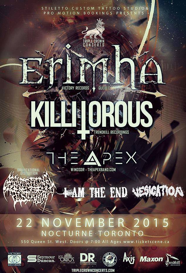 Erimha (Victory Rec) . Killitorous . The Apex . Gravitational Distortion + More | $4 DRINKS ALL AGES