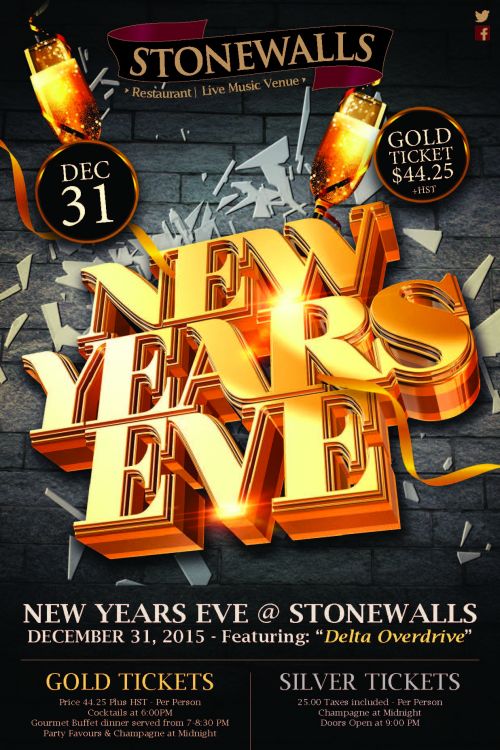 New Years Eve at Stonewalls Silver Ticket The Delta Overdrive, Hamilton, ON live at New Years Eve at Stonewalls Silver Ticket The Delta Overdrive, Hamilton, ON live at