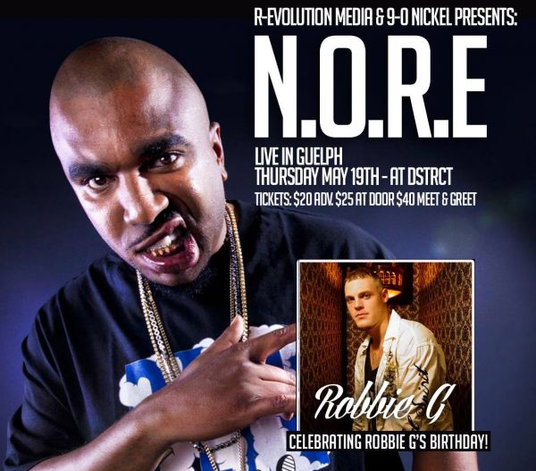 N.O.R.E. (Noreaga) live in Guelph May 19th at DSTRCT