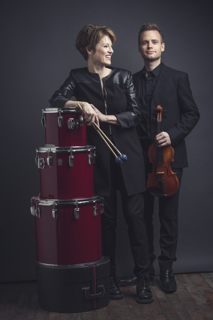 PERCUSSION AND VIOLIN DUO BEVERLEY JOHNSTON AND MARC DJOKIC Beverley