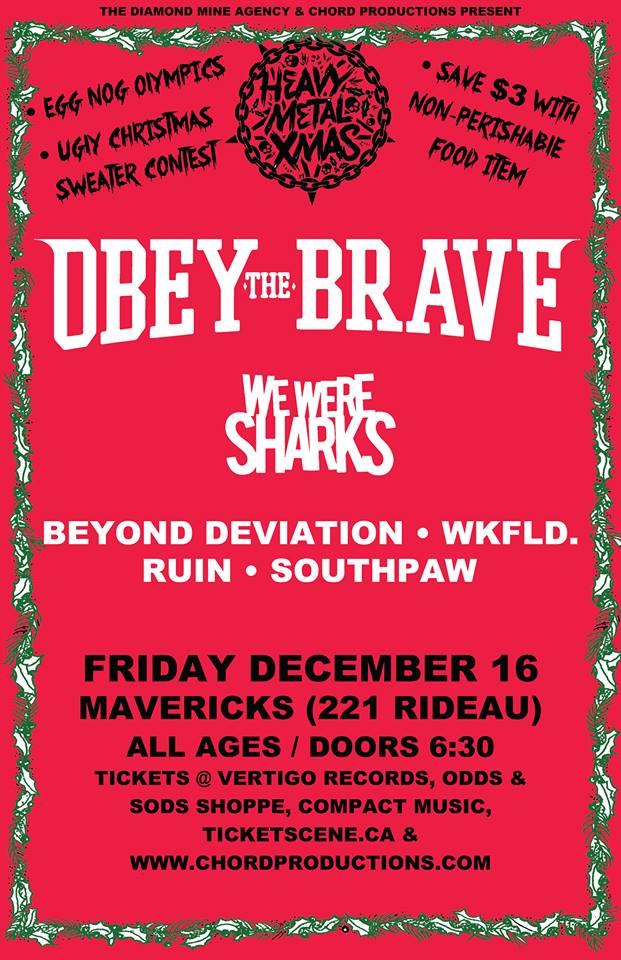 We Wish You A Metal Christmas (Ottawa) With Obey The Brave