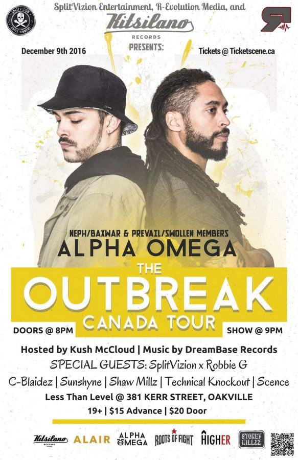 Alpha Omega LIVE in Oakville at Less Than Level W/ Special Guests: SplitVizion & Robbie G