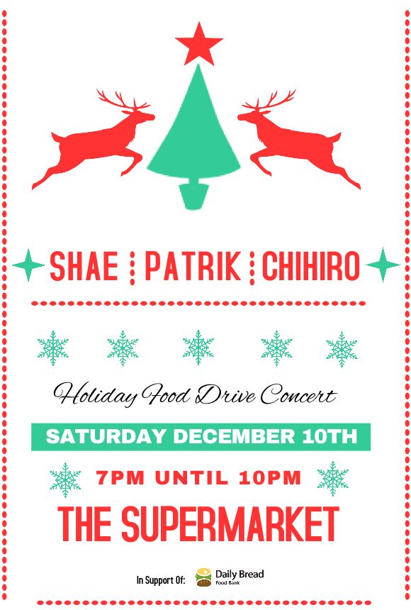 SH∀E / PATRIK / CHIHIRO - Holiday Food Drive Concert