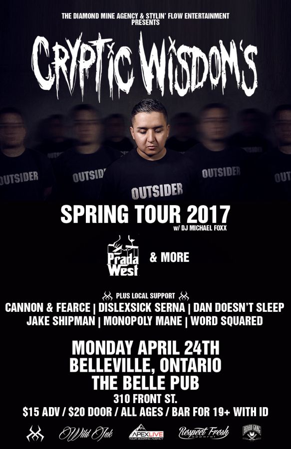 Cryptic Wisdom Spring Tour 2017 - Belleville