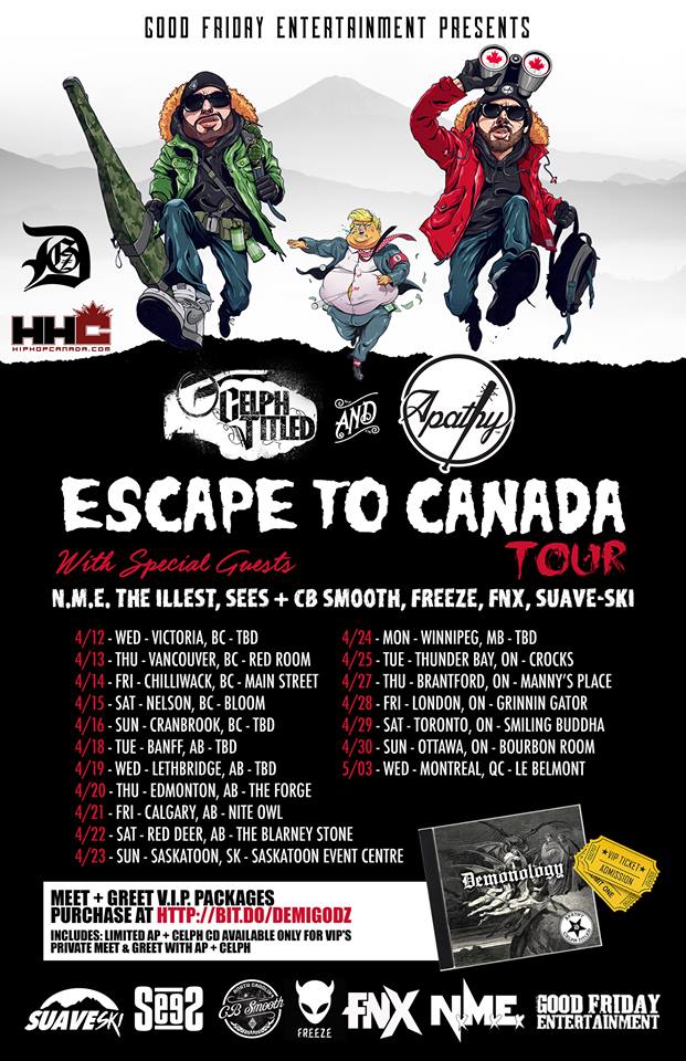 Apathy + Celph Titled + Special Guests Live In Ottawa 04/30
