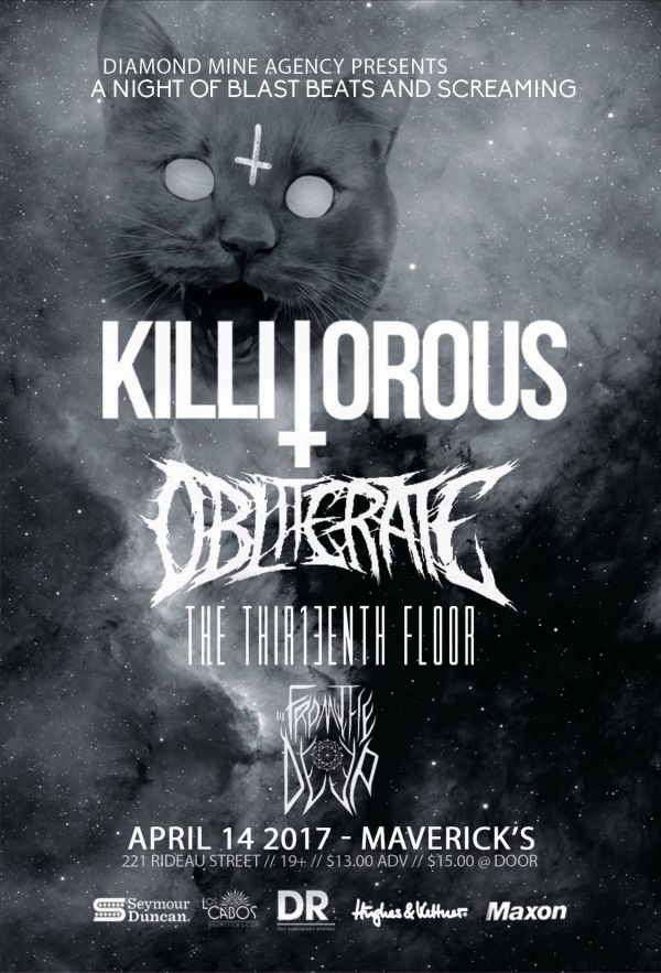 Killitorous, Obliterate, The Thirteenth Floor & From The Deep Live In Ottawa