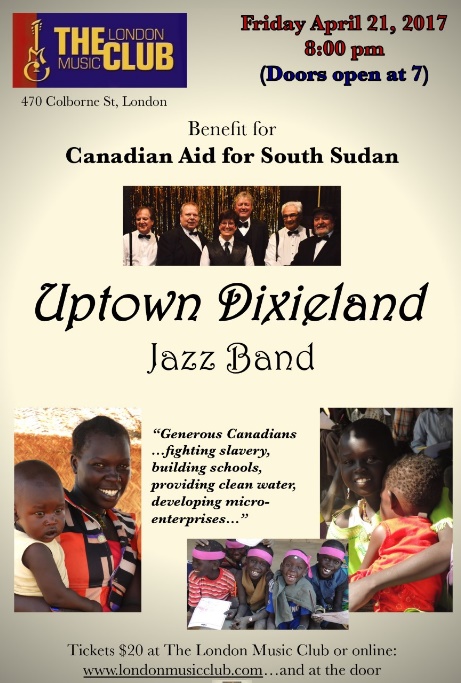 Uptown Dixieland Jazz Band - Benefit for Canadian Aid for South Sudan