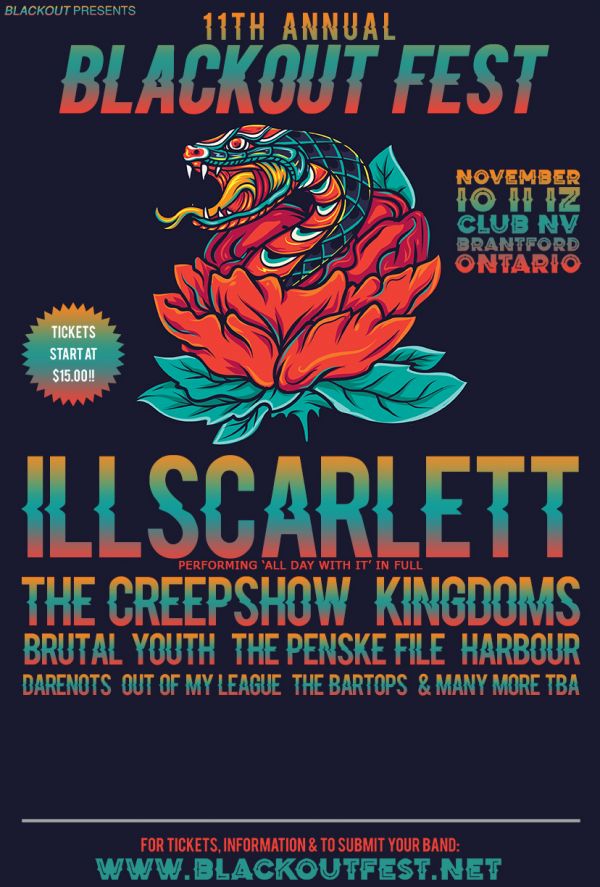 11th Annual Blackout Fest w/ illScarlett + The Creepshow + Kingdoms