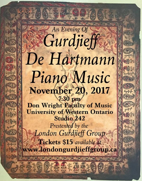 An Evening of Gurdjieff, De Hartmann Piano Music