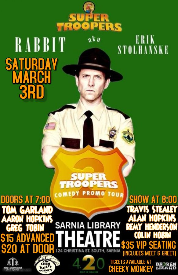 Super Troopers 2 Promo Tour featuring Erik Stolhanske AKA Rabbit
