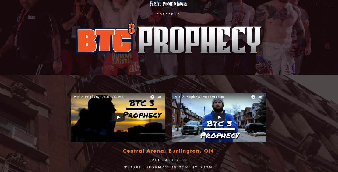 BTC Fight Promotions presents BTC3 Prophecy - PRO MMA SHOW -