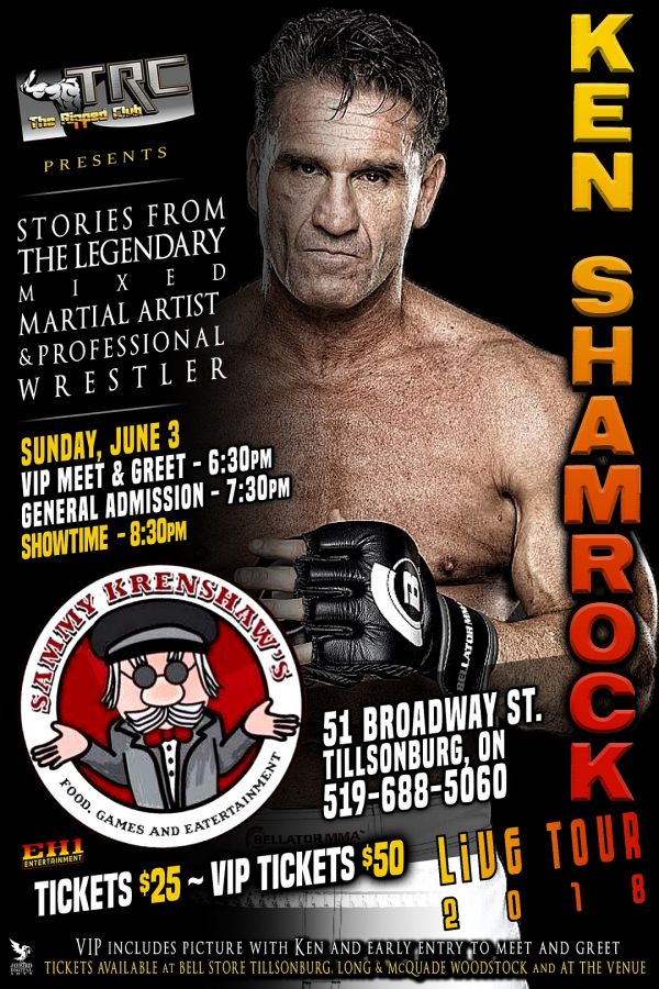 The Ripped Club presents Ken Shamrock : Stories Of The Octagon w/ Meet & Greet