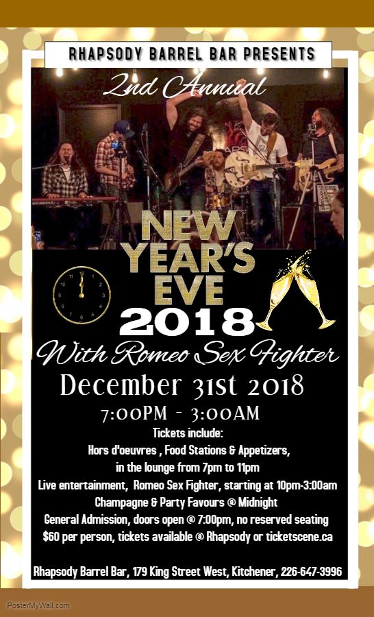 New Years Eve with Romeo Sex Fighter Romeo Sex Fighter, Kitchener, ON