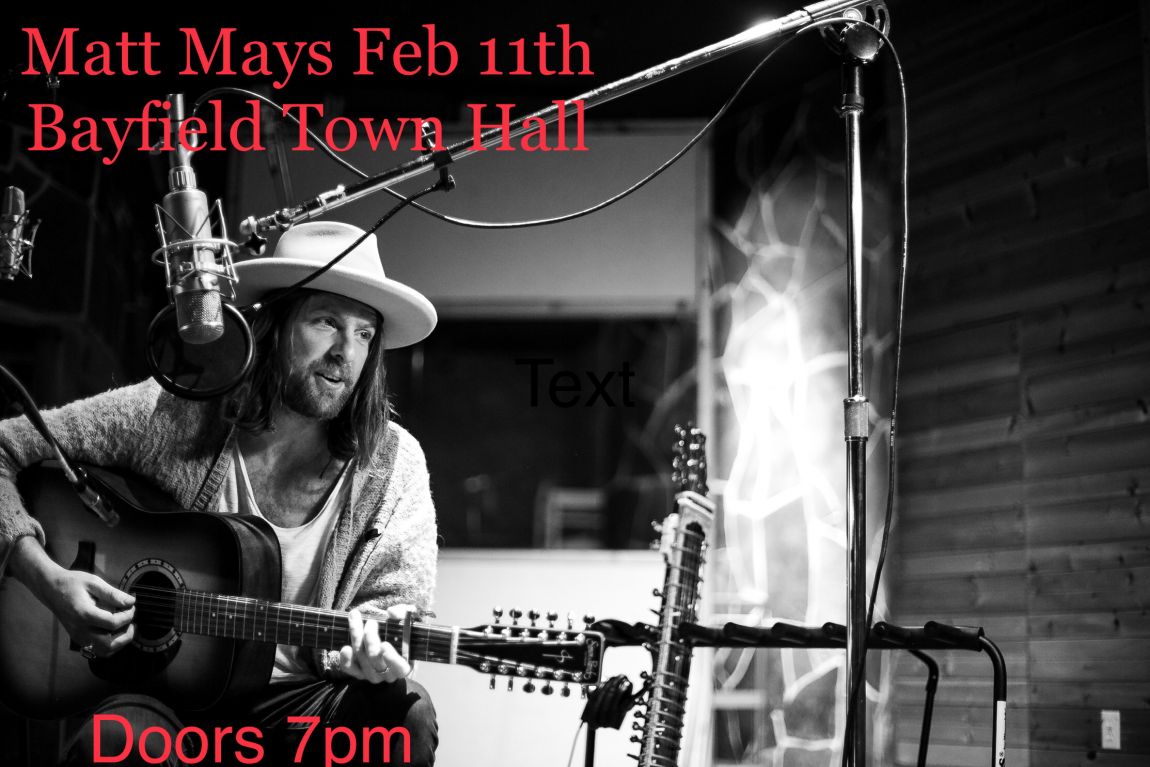 Matt Mays Dark Promises Tour Live Bayfield Concert Series Matt Mays