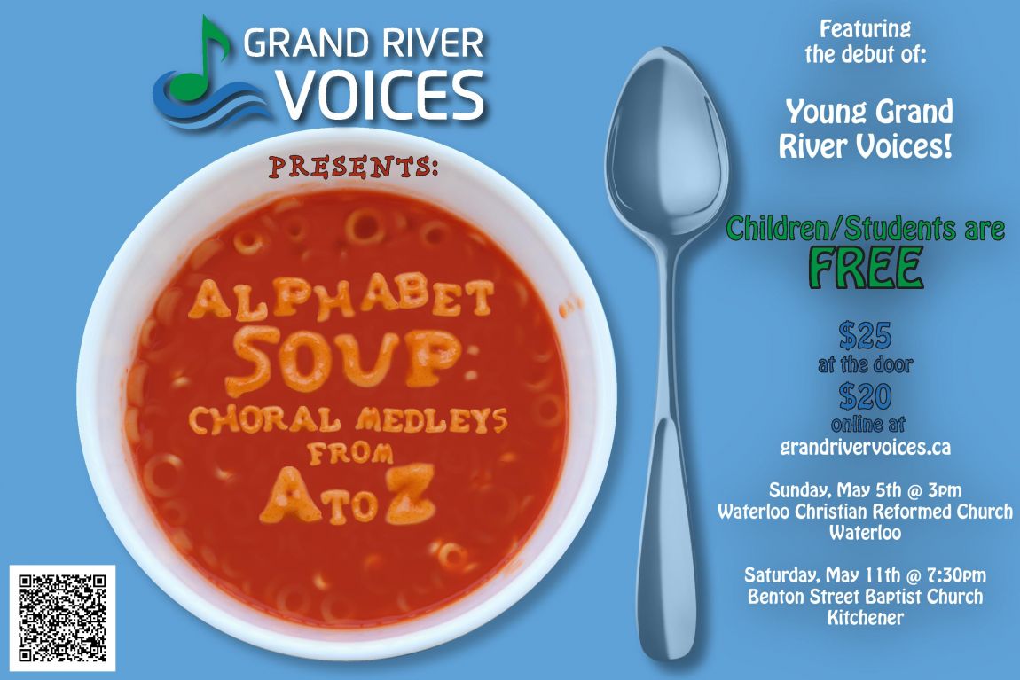Grand River Voices presents: Alphabet Soup! Choral medleys from A to Z