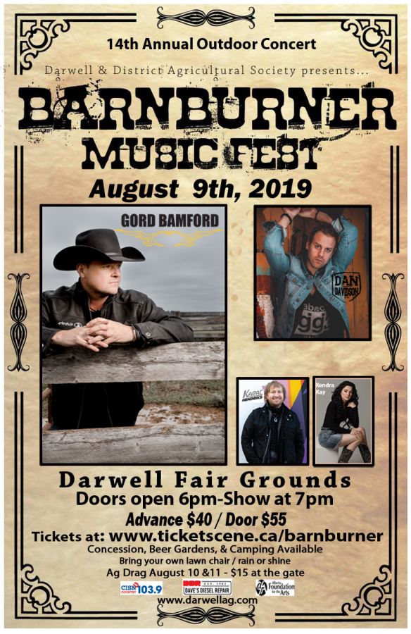 Barnburner Music Fest Ft Gord Bamford Gord Bamford Darwell Ab