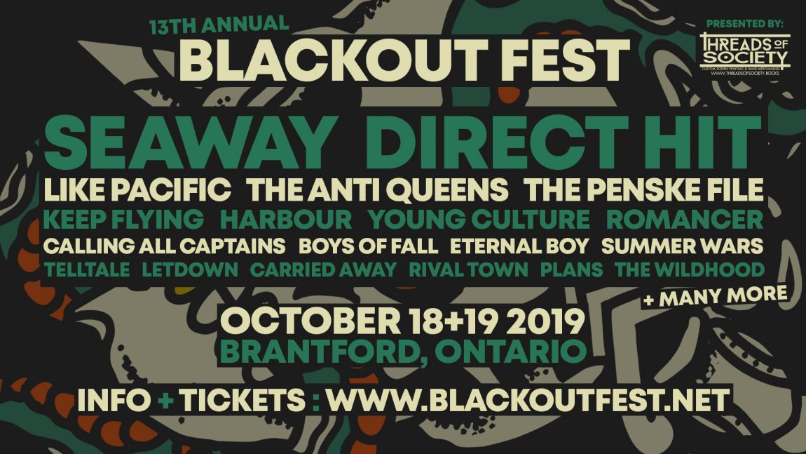 13th Annual Blackout Fest · Seaway + Direct Hit · Oct 18+19 2019