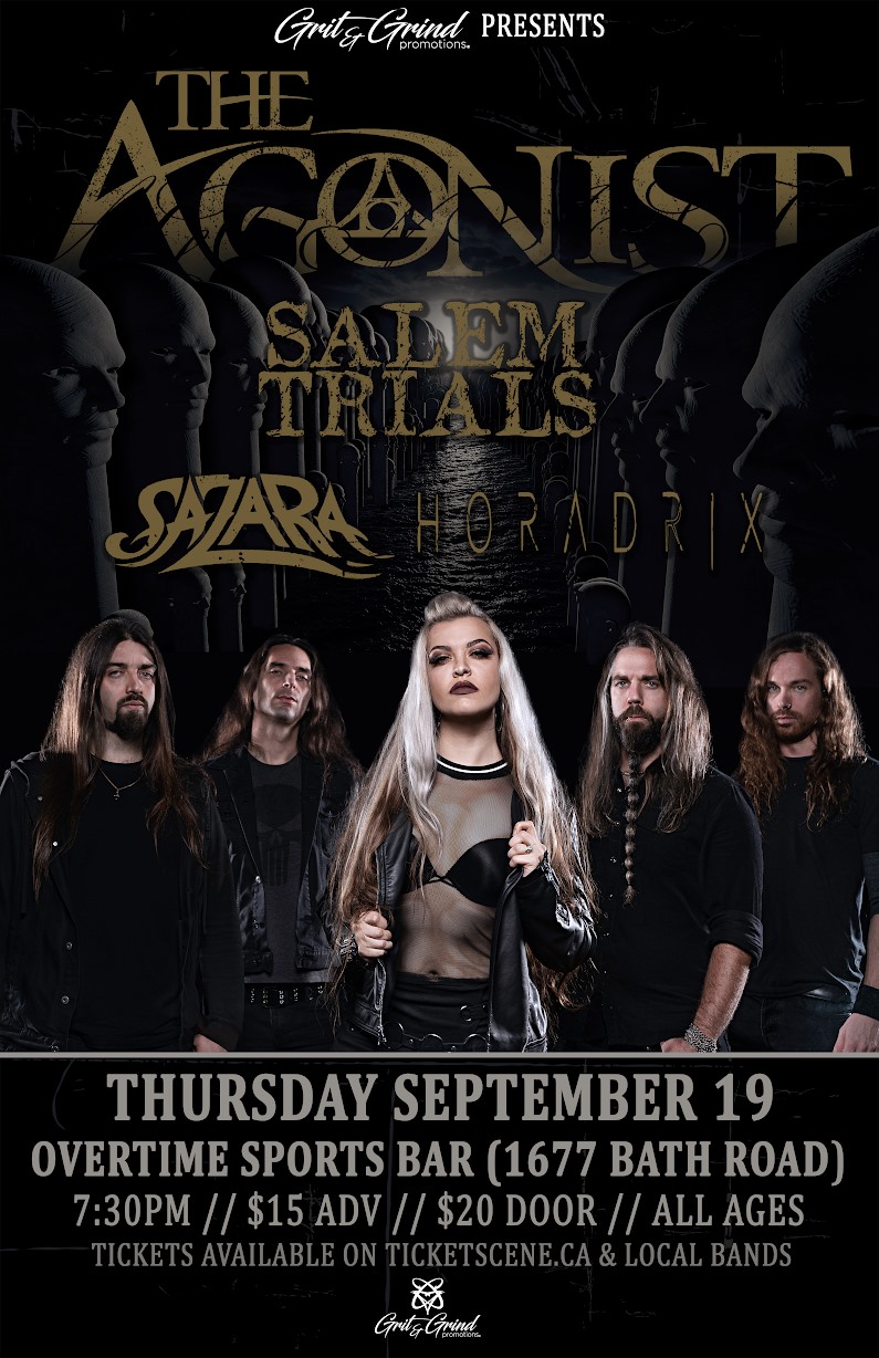The Agonist & Salem Trials at Overtime Sports Bar 