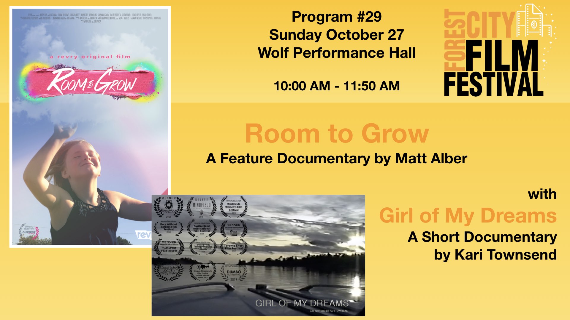 FCFF2019 - Sunday Morning at Wolf, Program #29- Room to Grow with Girl of my Dreams