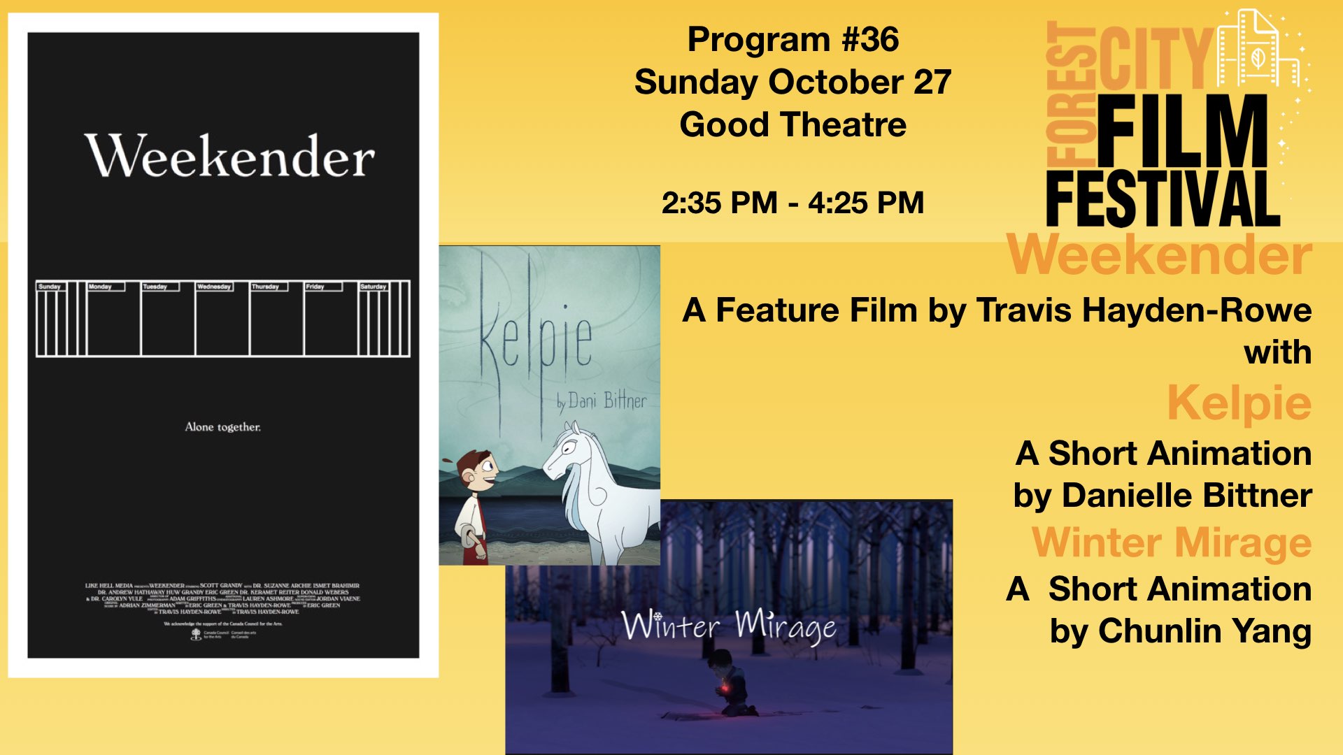 FCFF 2019 - Sunday Afternoon at Good Foundation Theatre #36 - Weekender with Kelpie and Winter Mirage