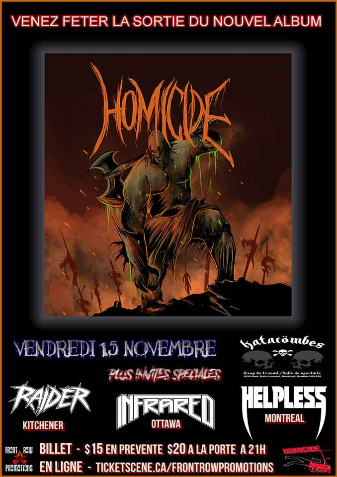 Homicide Album Release Party Montreal