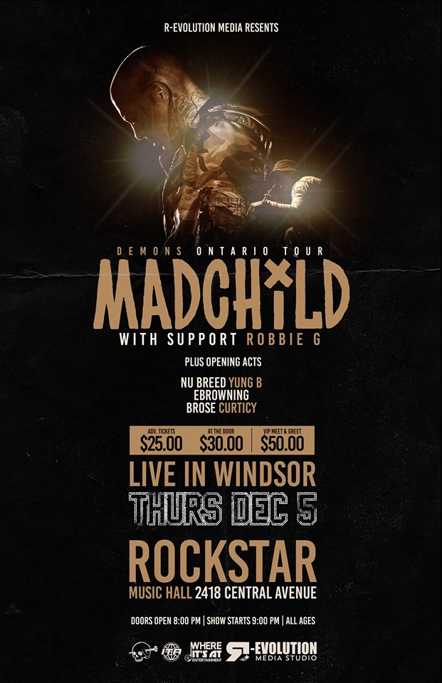 Madchild live in Windsor Dec 5th at RockStar Music Hall