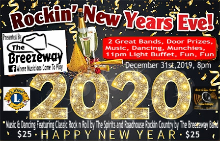 The Breezeway Rockin New Years Eve Celebration and Dance