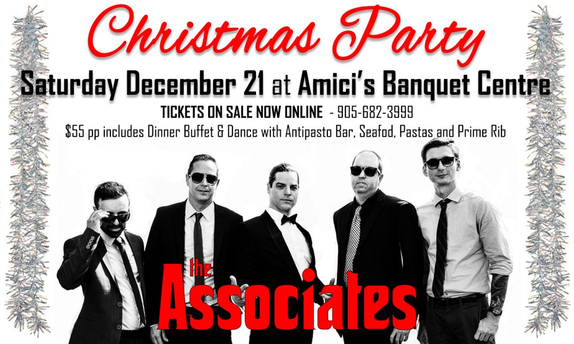 Amici's Banquet Centre Christmas Dinner Party with the ASSOCIATES 
