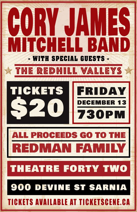 Cory James Mitchell Band wsg the Redhill Valleys