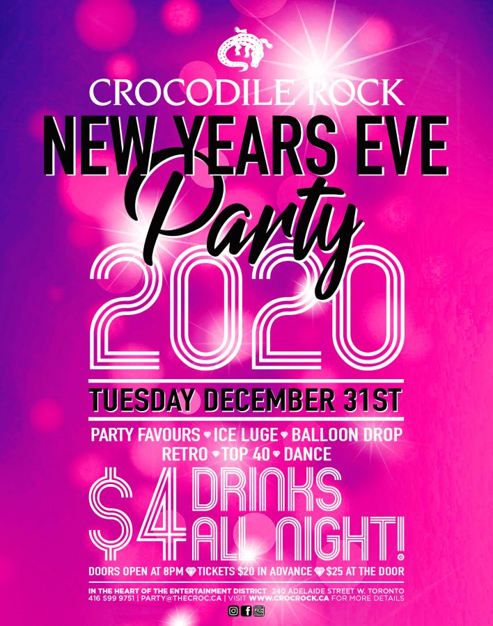 Annual New Year's Eve party at Crocodile Rock