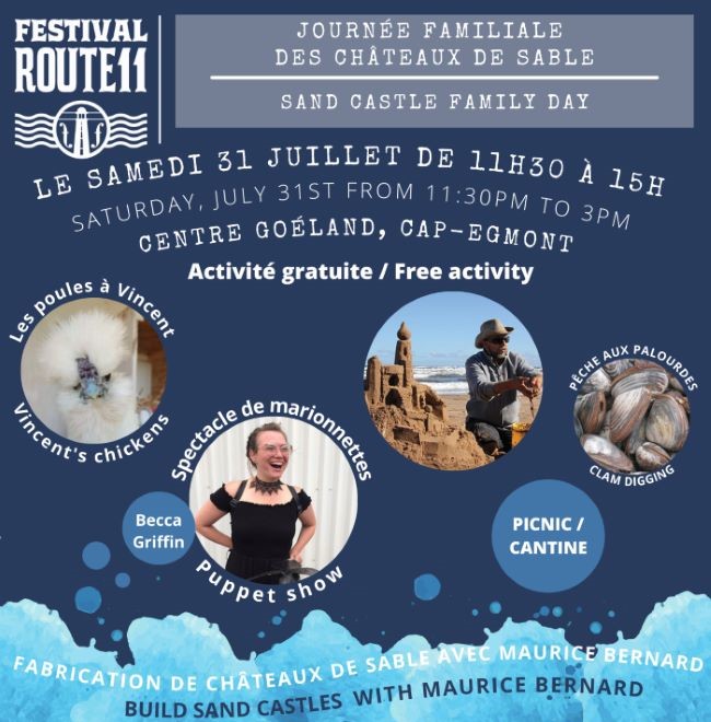 Festival Route 11: Journée Familiale des Châteaux de Sable/ Sand Castle Family Day