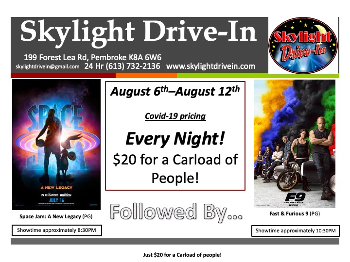 Skylight Drive-In featuring Space Jam 2: A New Legacy and Fast and Furious 9