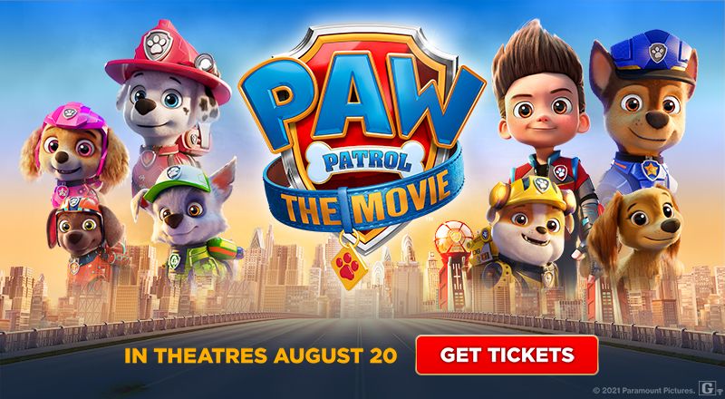 Paw Patrol: The Movie (2021) 1:30 P.M. Matinee @ O'Brien Theatre in Renfrew