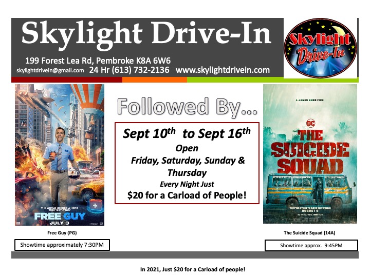 Skylight Drive-In featuring  Free Guy & The Suicide Squad