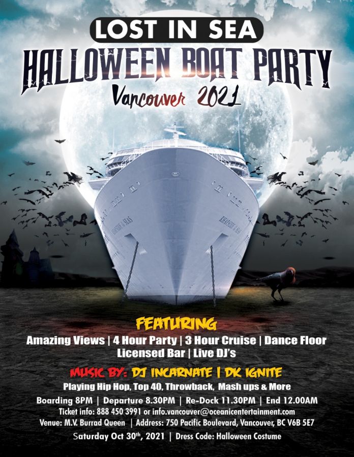 Lost In Sea Halloween Boat Party Vancouver 2021