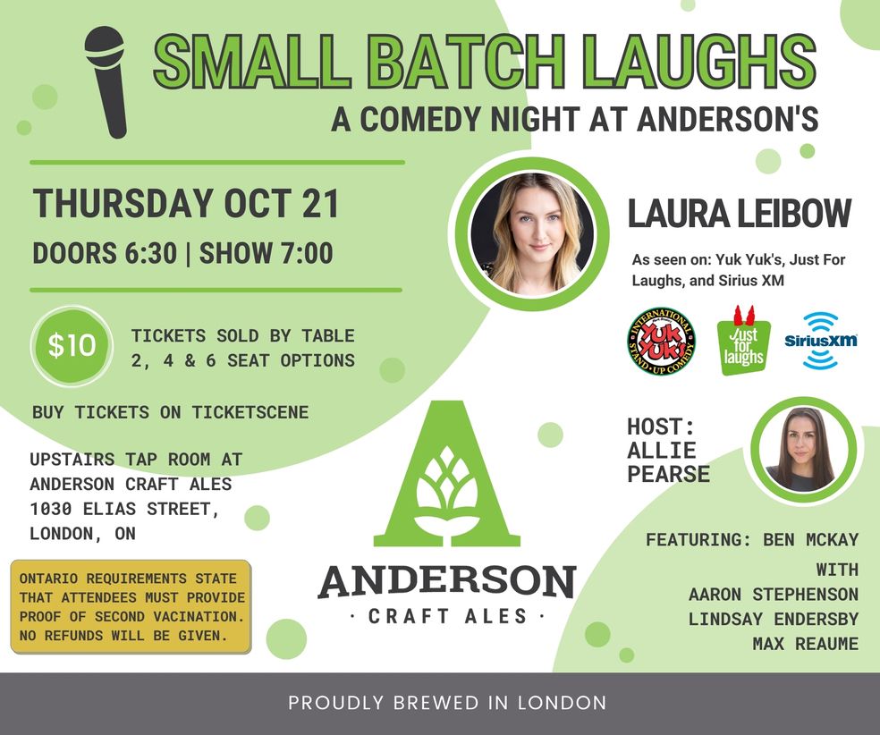 Small Batch Laughs @ Anderson Craft Ales