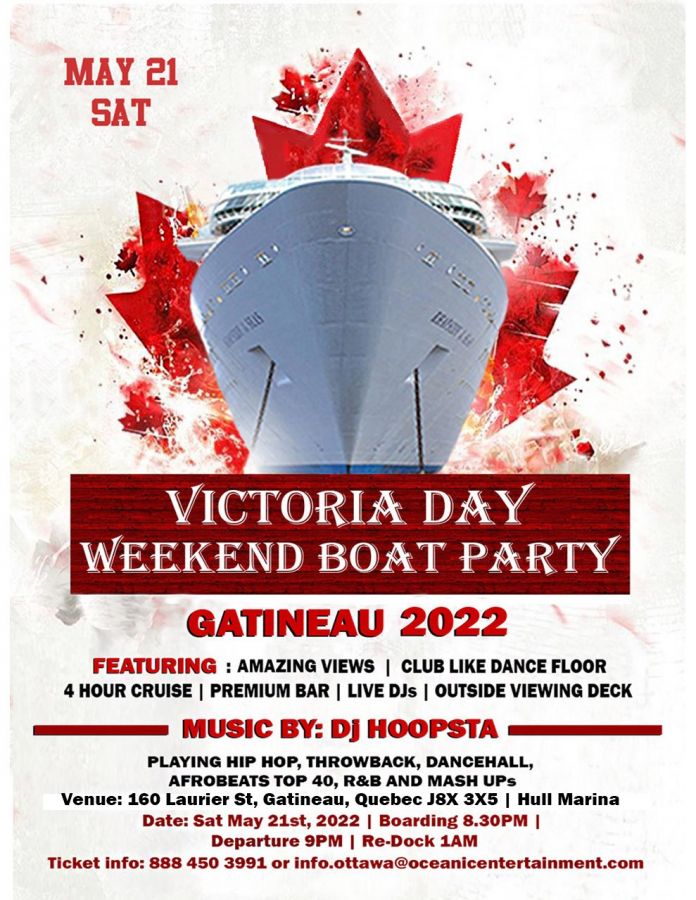 Victoria Day Weekend Boat Party Gatineau 2022