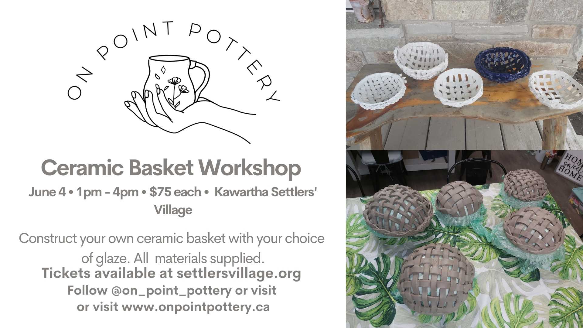 Ceramic Basket Workshop 