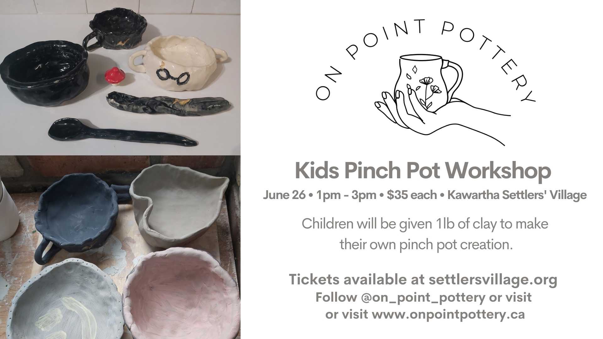 Kids Pinch Pot Workshop