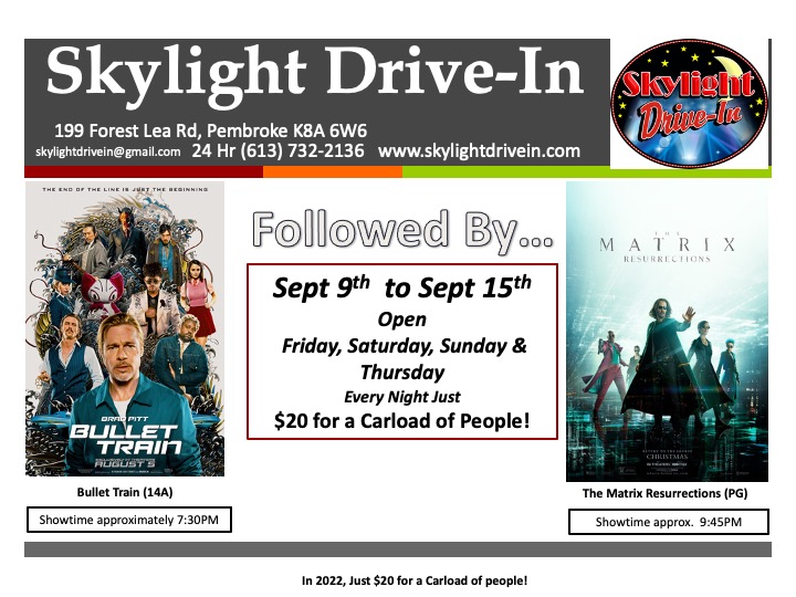 Skylight Drive-In featuring  Bullet Train with The Matrix: Resurrections