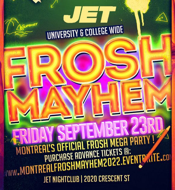 MONTREAL FROSH MAYHEM @ JET NIGHTCLUB | OFFICIAL MEGA PARTY!