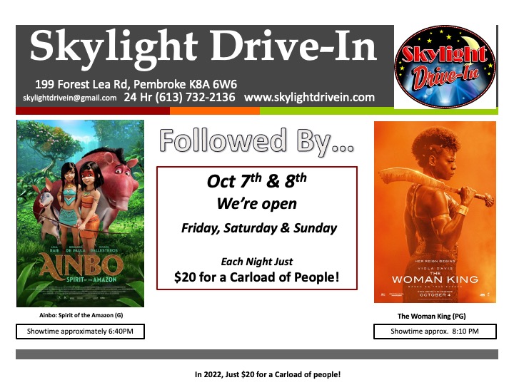 Skylight Drive-In featuring  Ainbo: Spirit of the Amazon with The Woman King
