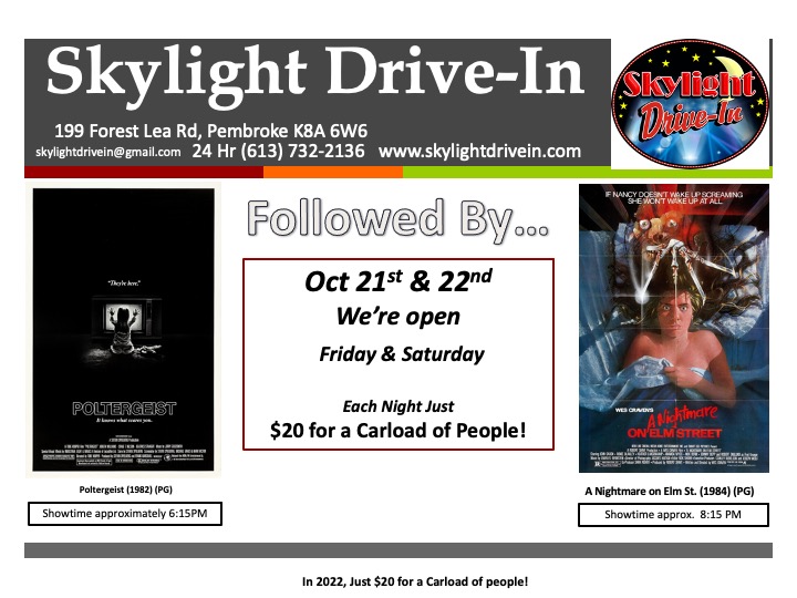 Skylight Drive-In featuring  Poltergeist (1982) with Nightmare on Elm St. (1984)