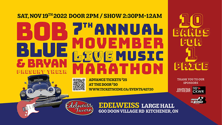 Bob Blue's Movember Musical Marathon