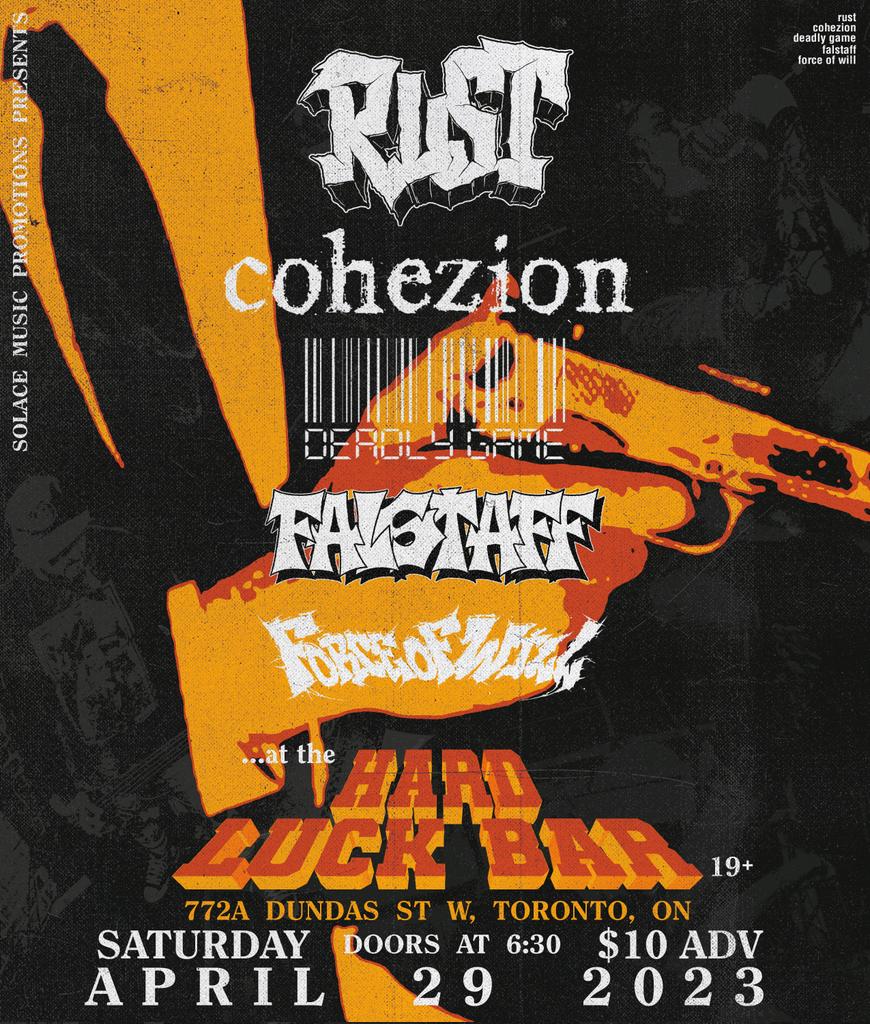 Rust, Cohezion, Deadly Game, Falstaff and Force of Will
