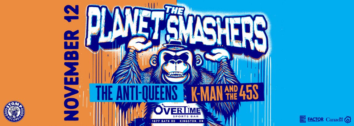 The Planet Smashers, Anti Queens & more @ Overtime Sports Bar Kingston 