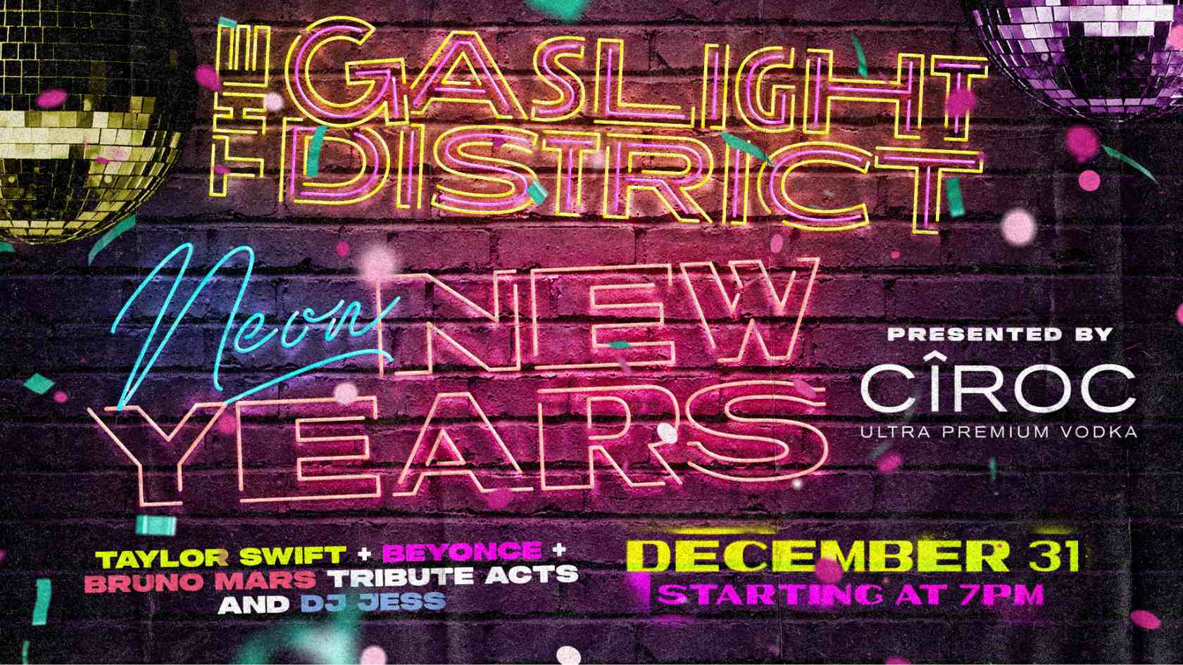 The Gaslight District's Neon New Years